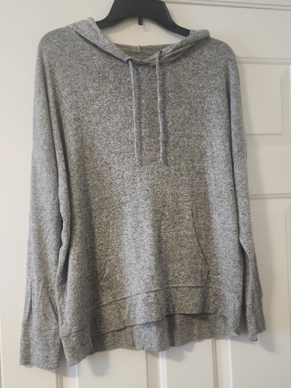 American Eagle Outfitters Heather Gray Hooded Sweater